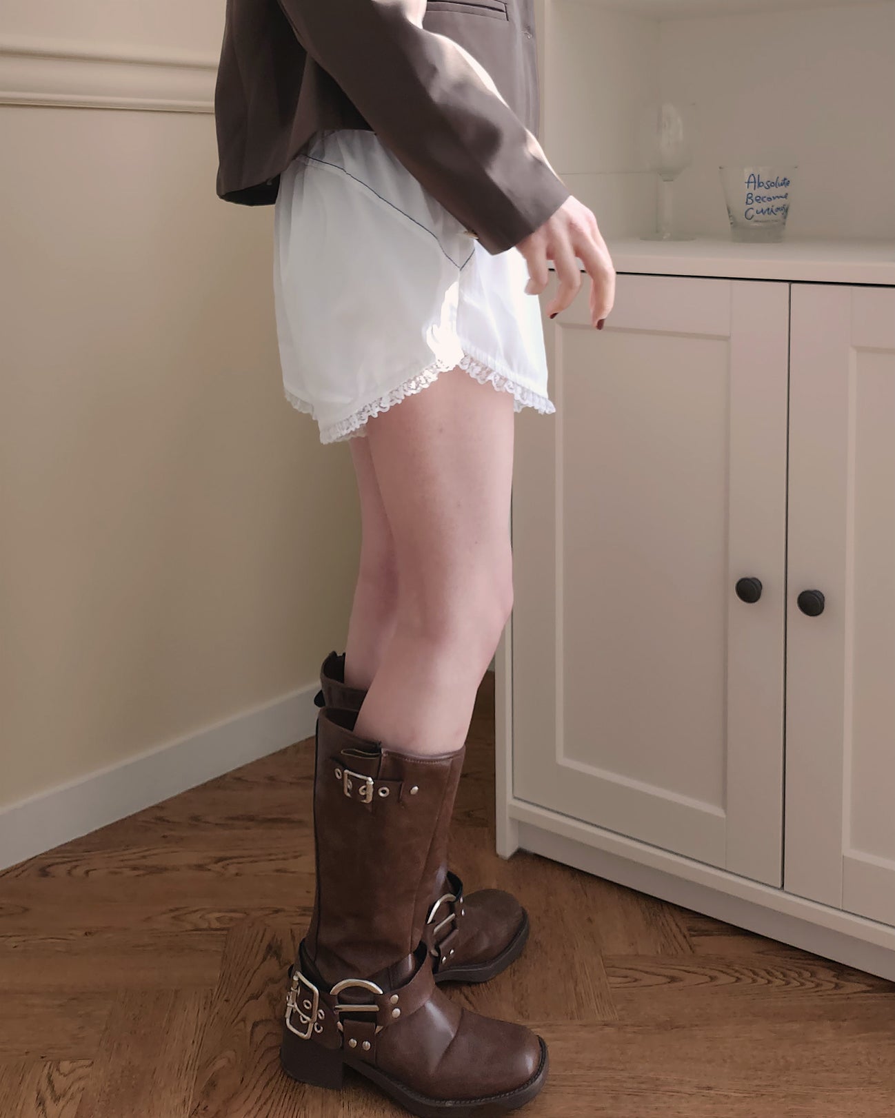 lace point balletcore short pants