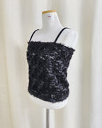 rose motif sheer bustier