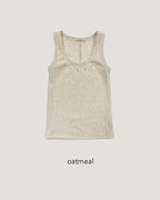 studs point rib tank top