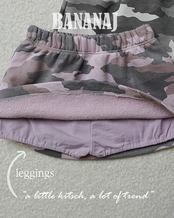 【BANANAJ】camo peanut skirt