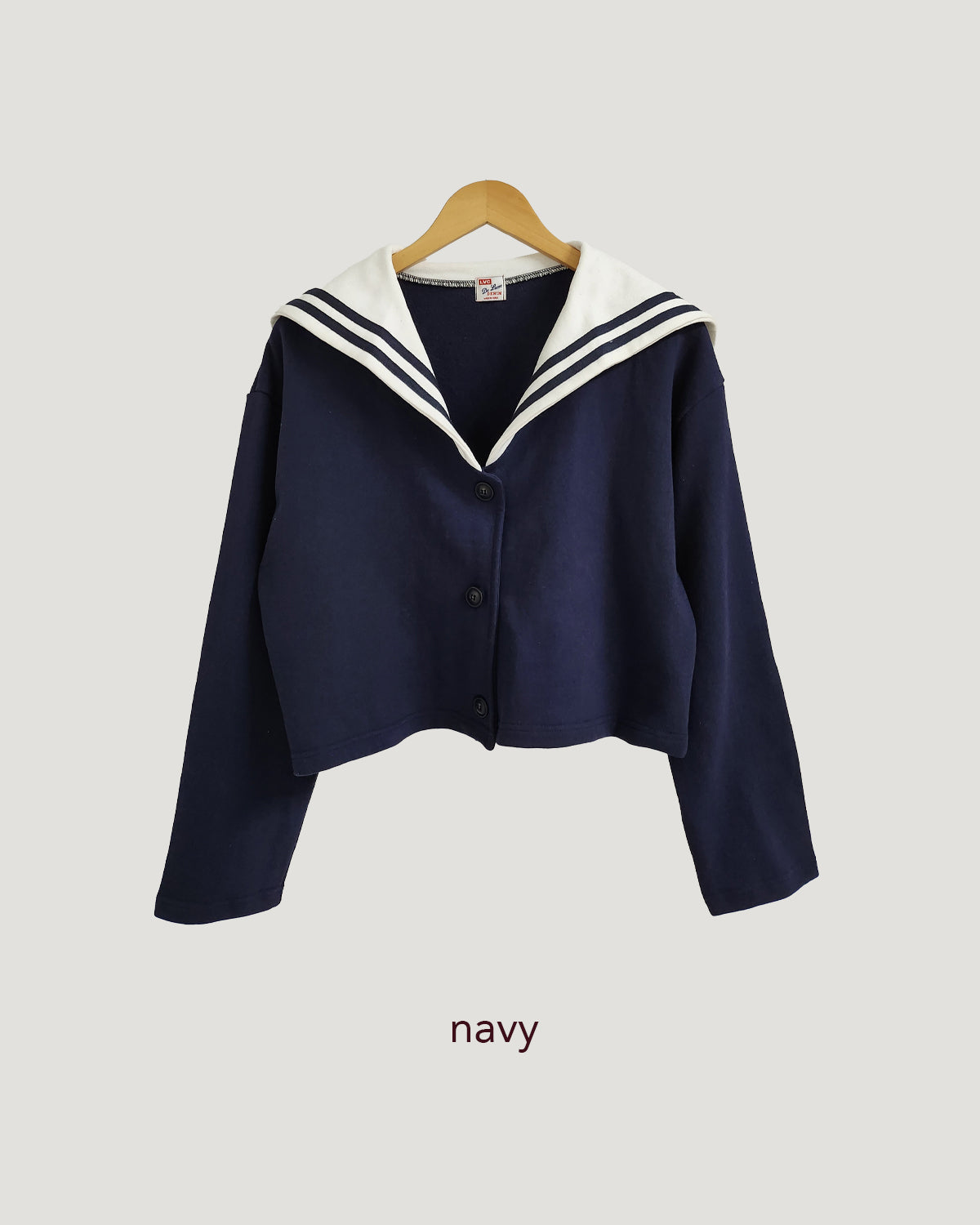 sailor collar sweat cardigan