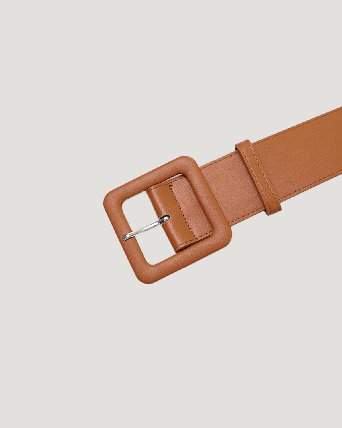 square buckle wide belt