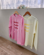 ribbon point logo long sleeve T