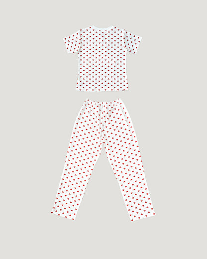 heart pattern pajamas (2点セット)