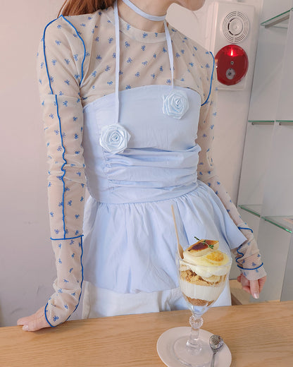 rose corsage set balloon top