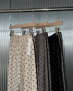 dot side line light corduroy pants