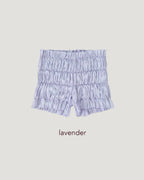satin shirring short pants