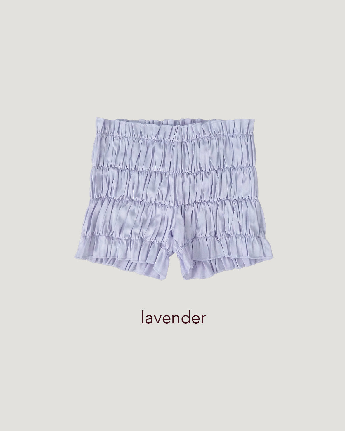 satin shirring short pants