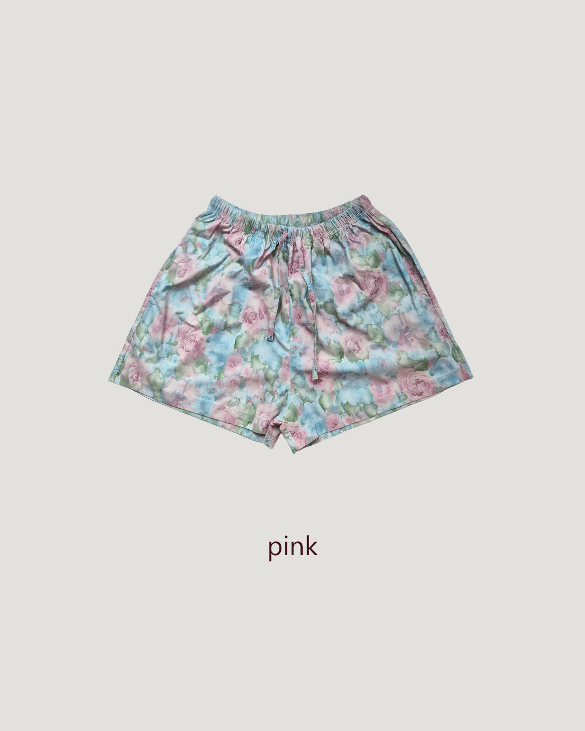 blurred flower short pants