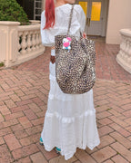 cotton tired long skirt