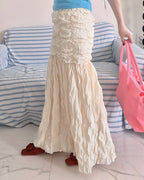 shirring popcorn skirt
