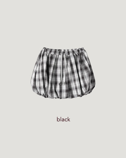 check balloon mini skirt