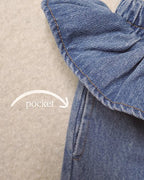 【BANANAJ】frill denim pants