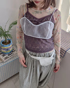 sheer short bustier