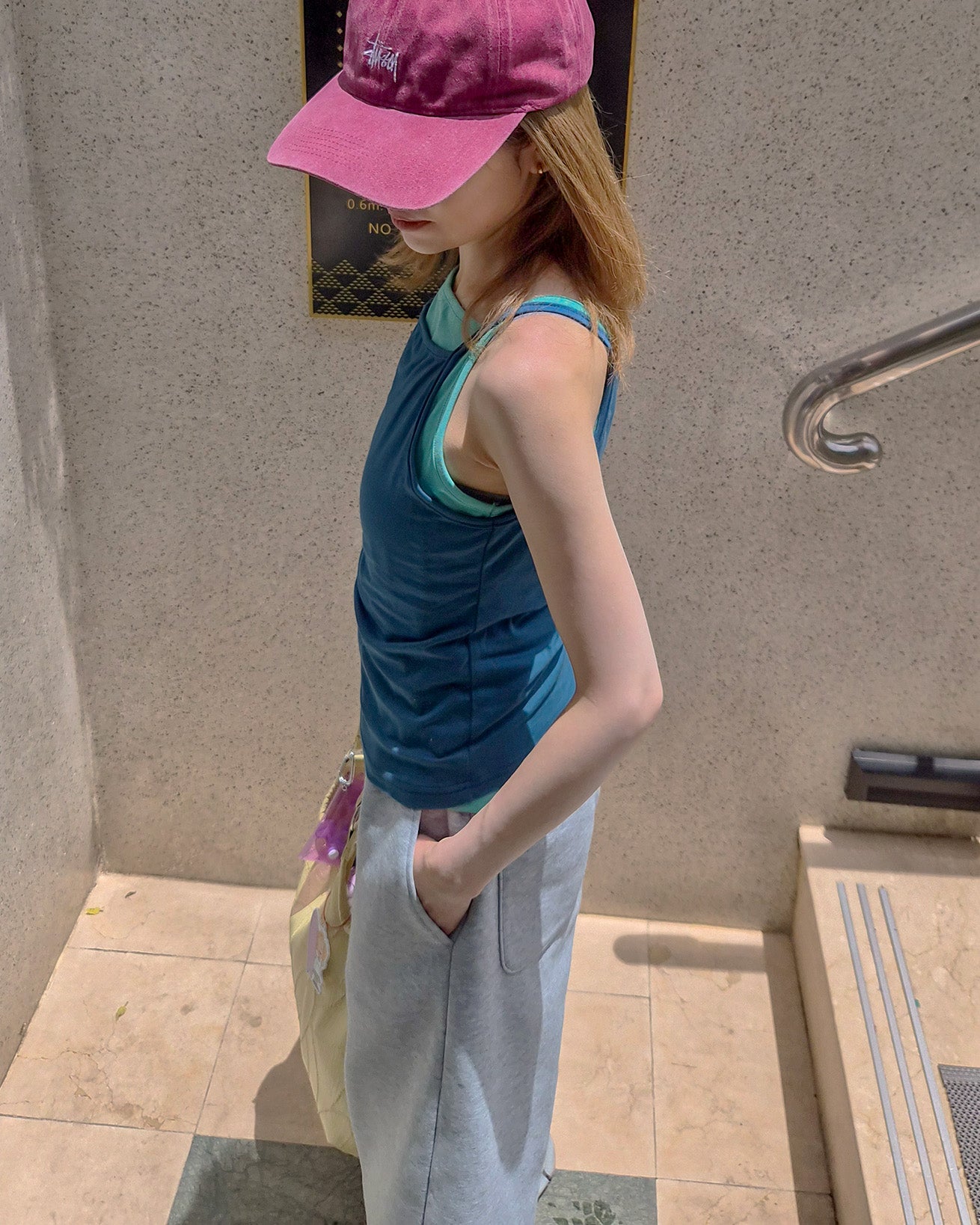 square neck basic color camisole