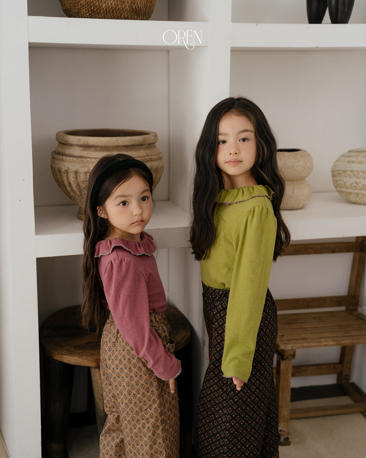 【OREN】blooming frill picot T-shirt