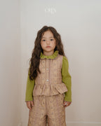 【OREN】groot quilted vest SET UP