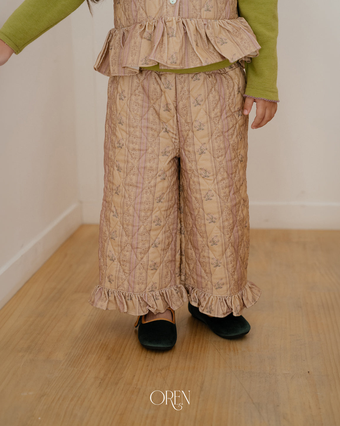 【OREN】groot quilted vest SET UP