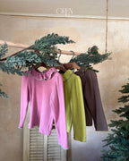 【OREN】blooming frill picot T-shirt