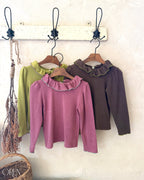 【OREN】blooming frill picot T-shirt