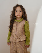 【OREN】groot quilted vest SET UP