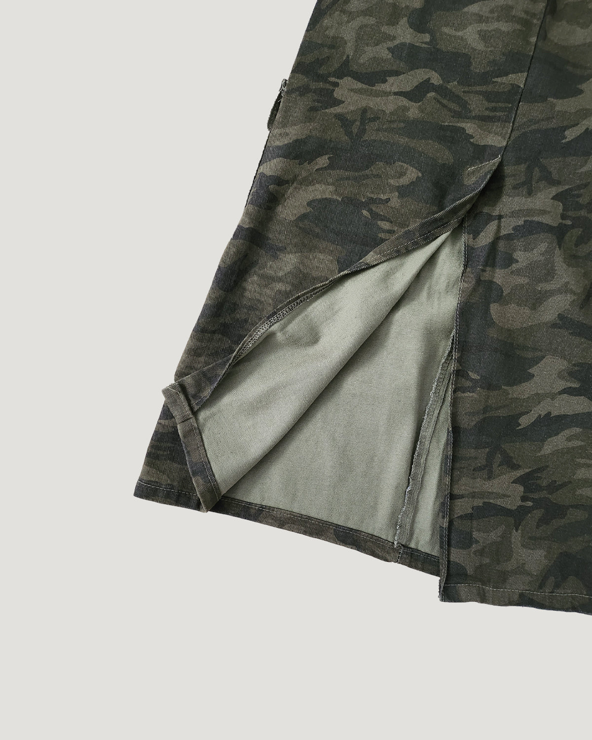 camouflage cargo skirt