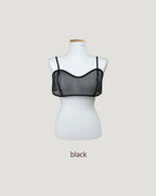 sheer short bustier