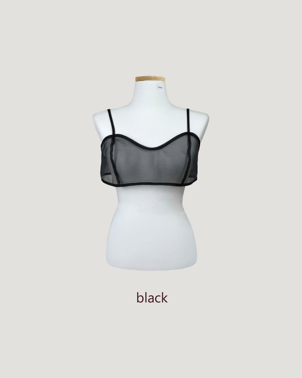 sheer short bustier