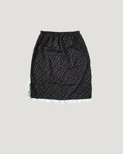 flower lace point midi skirt
