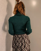 glitter turtleneck rib knit