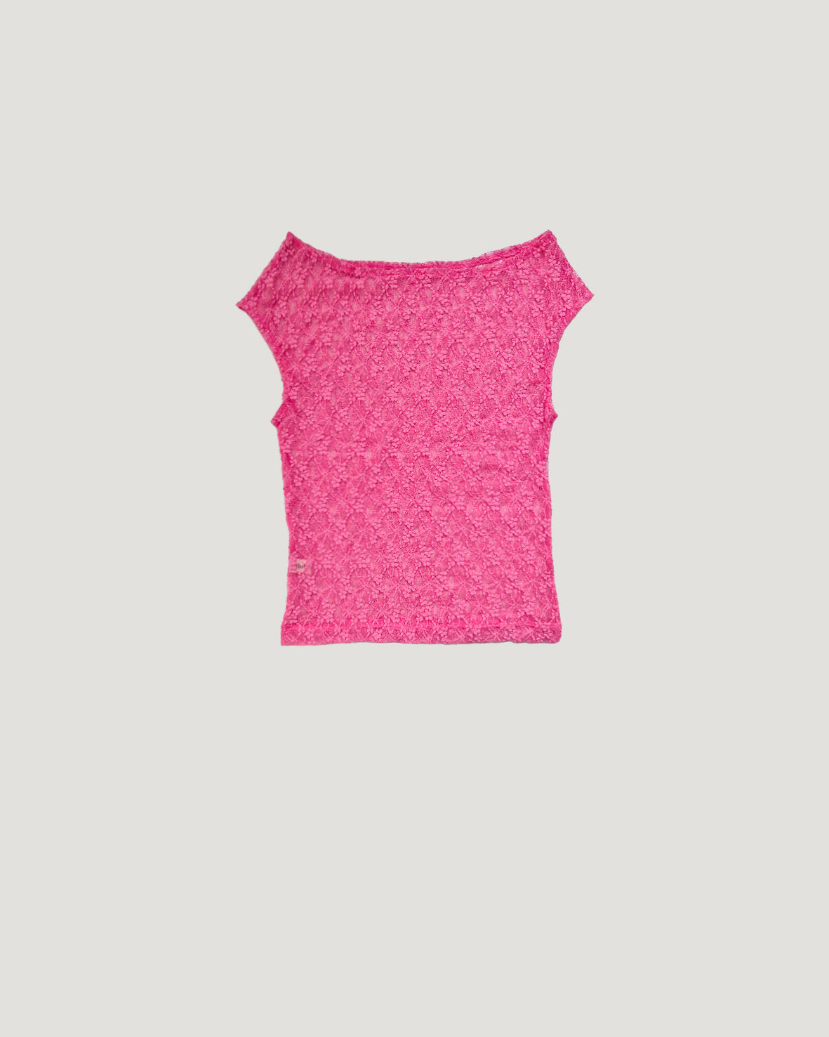 lace sheer french sleeve top