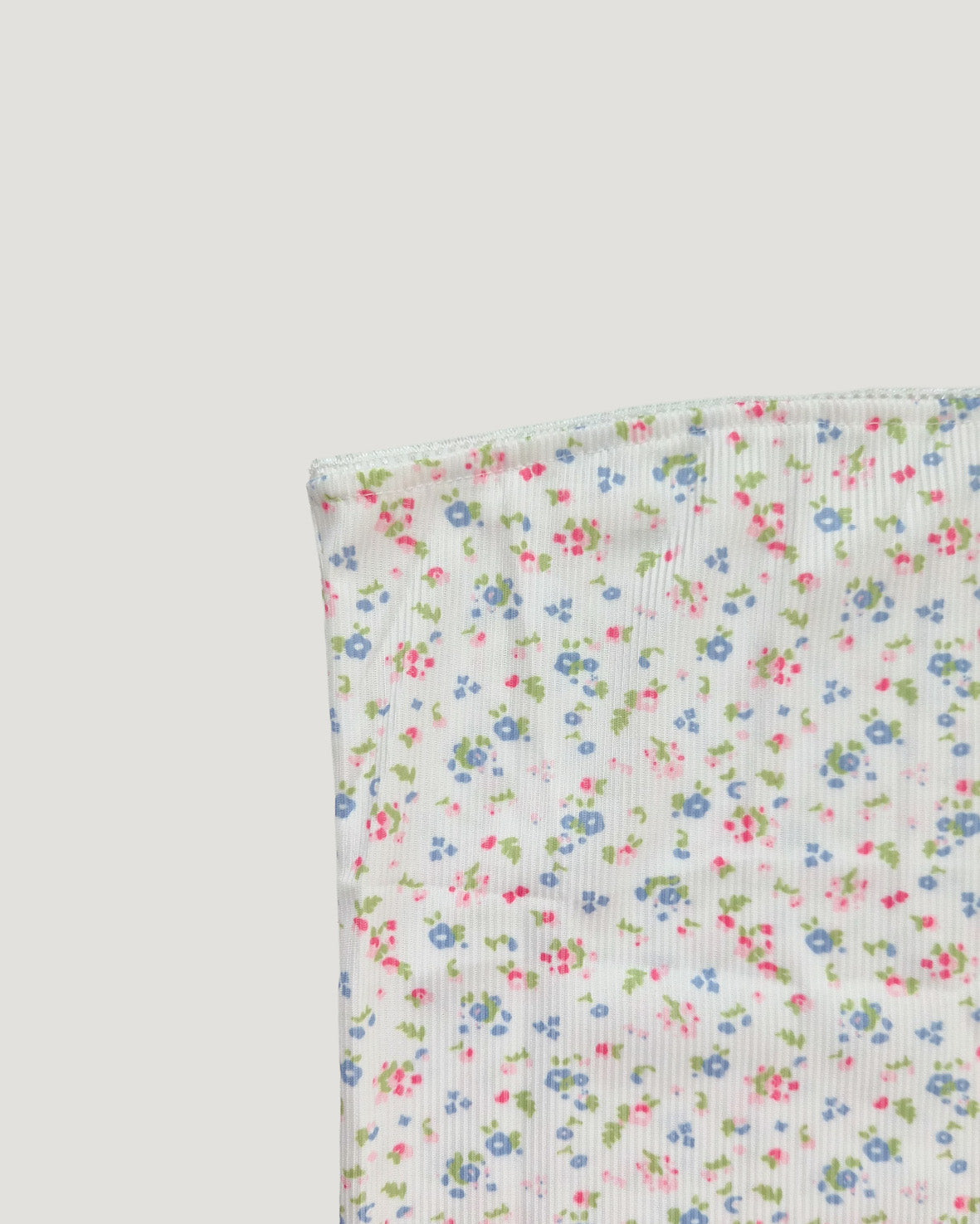 vintage like flower rib tube top