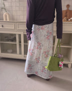 blurred rose long skirt