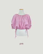 volume balloon sleeveless nylon top