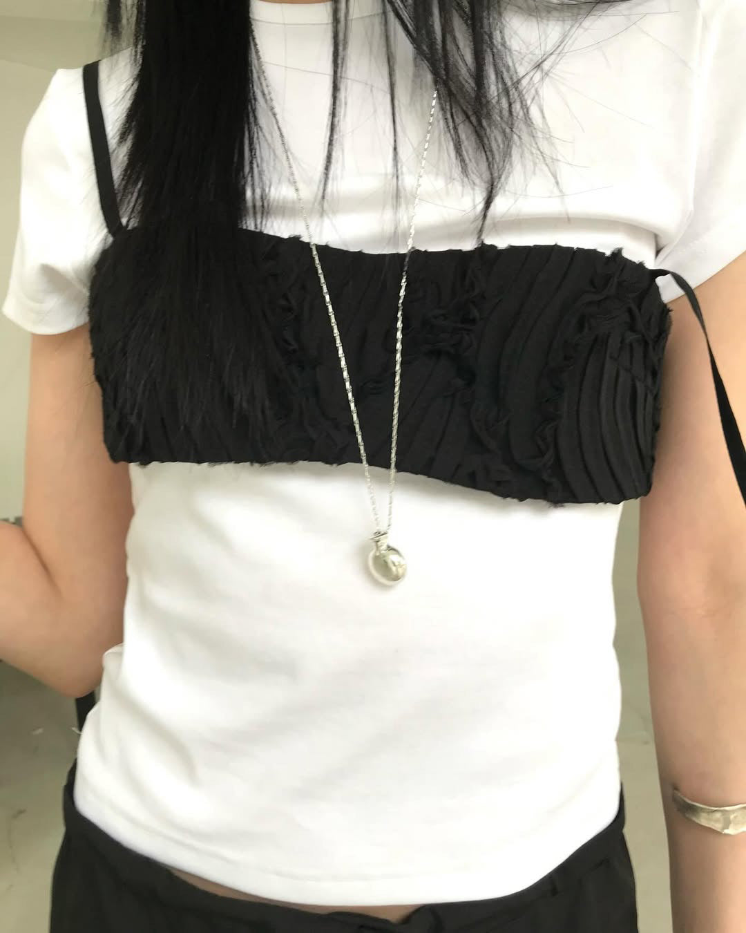 luna lace short bustier