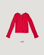 pocket point round neck cardigan