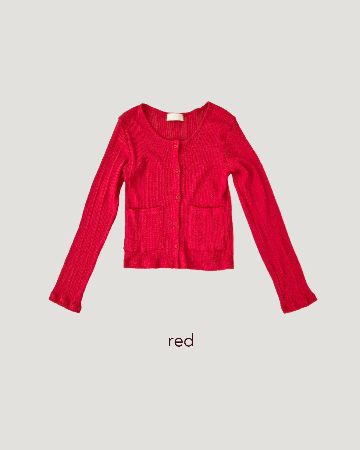 pocket point round neck cardigan