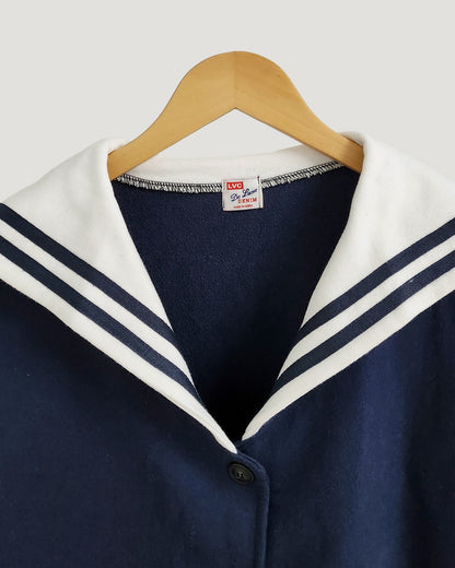 sailor collar sweat cardigan
