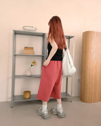 frill sweat half pants