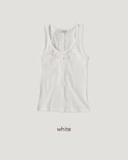 studs point rib tank top