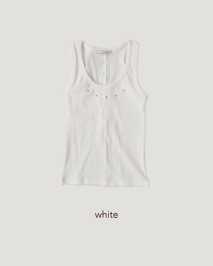studs point rib tank top