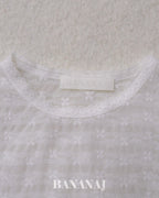 【BANANAJ】rhythm flower lace tee
