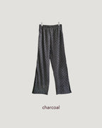 dot side line light corduroy pants