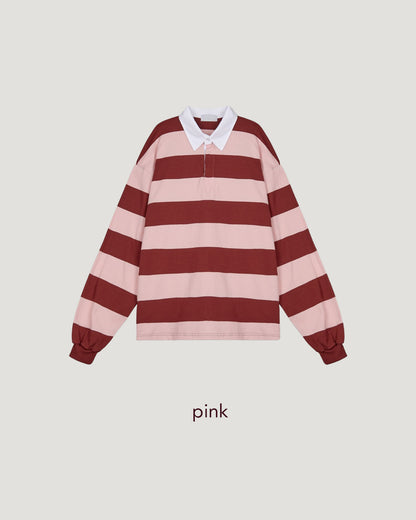 oversize long sleeve rugby shirt