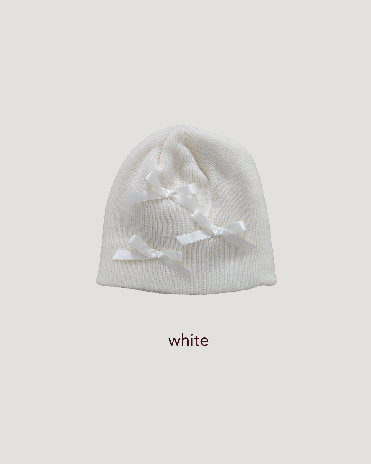 ribbon knit beanie