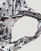 dot metallic tote bag
