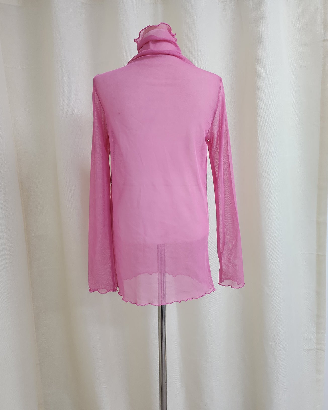 turtleneck mellow sheer mesh top