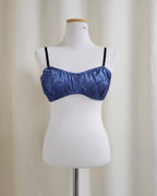 satin shirring short bustier