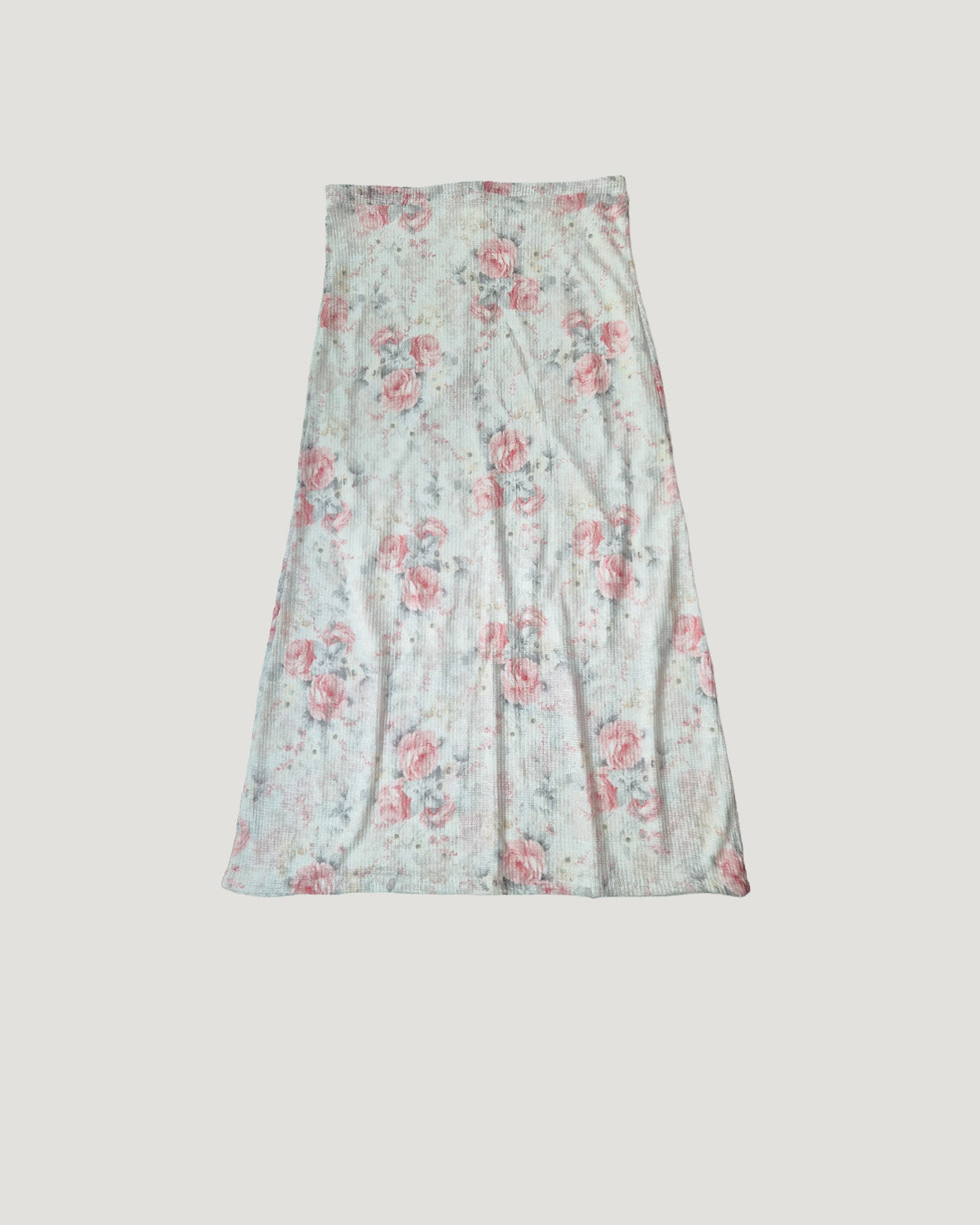 blurred rose long skirt