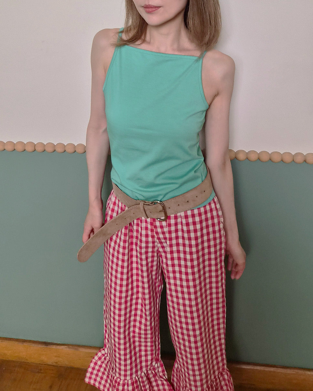 square neck basic color camisole